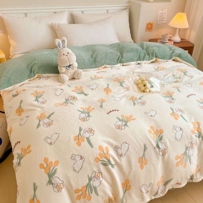 91家纺网 家纺一手货源 找家纺 金盛纺 2025新款高克重牛奶绒印花系列单被套(可定制) 星光游乐园