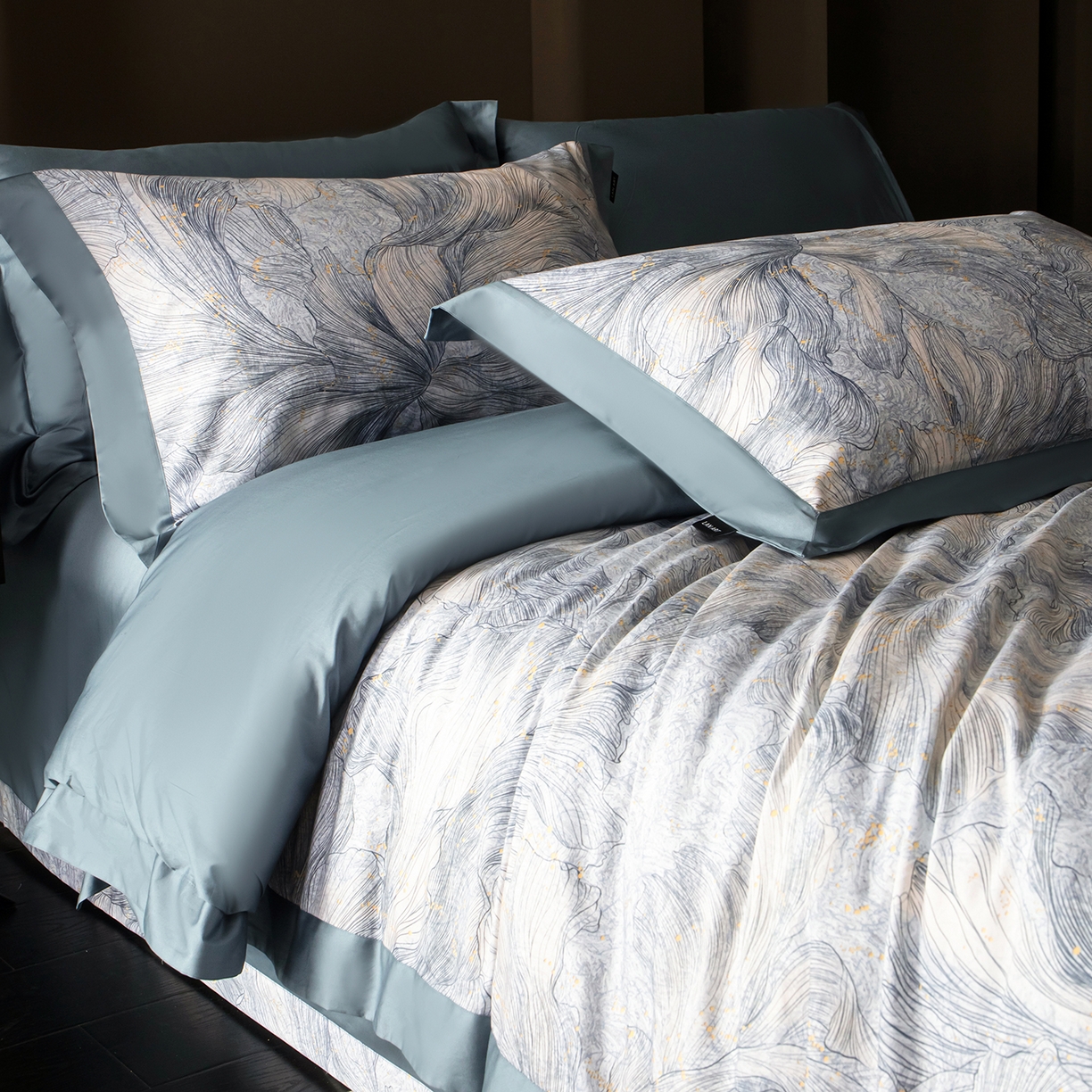 91家纺网 家纺一手货源 找家纺 （总）洺兰家居 2025新款100支全棉新疆棉单拼角工艺款四件套长绒棉贴边床单床笠床上用品套件专（控价标准275加大285床笠275）