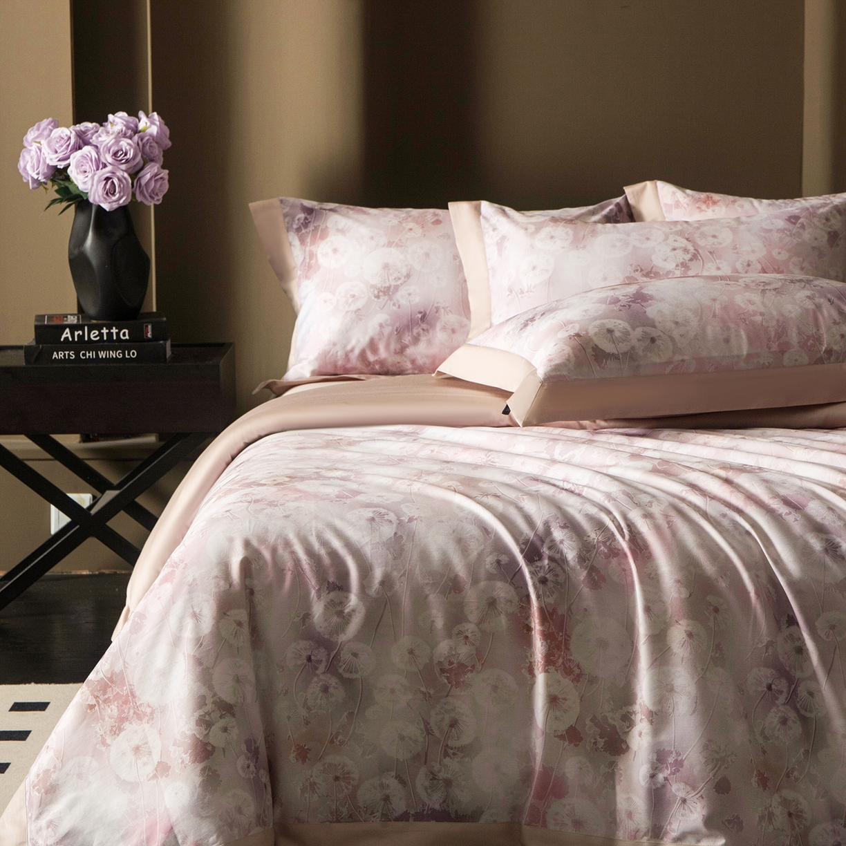 91家纺网 家纺一手货源 找家纺 （总）洺兰家居 2025新款100支全棉新疆棉单拼角工艺款四件套长绒棉贴边床单床笠床上用品套件专（控价标准275加大285床笠275）