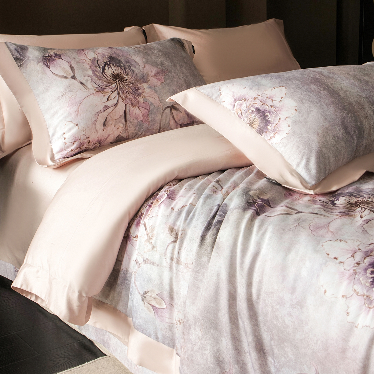 91家纺网 家纺一手货源 找家纺 （总）洺兰家居 2025新款100支全棉新疆棉单拼角工艺款四件套长绒棉贴边床单床笠床上用品套件专（控价标准275加大285床笠275）