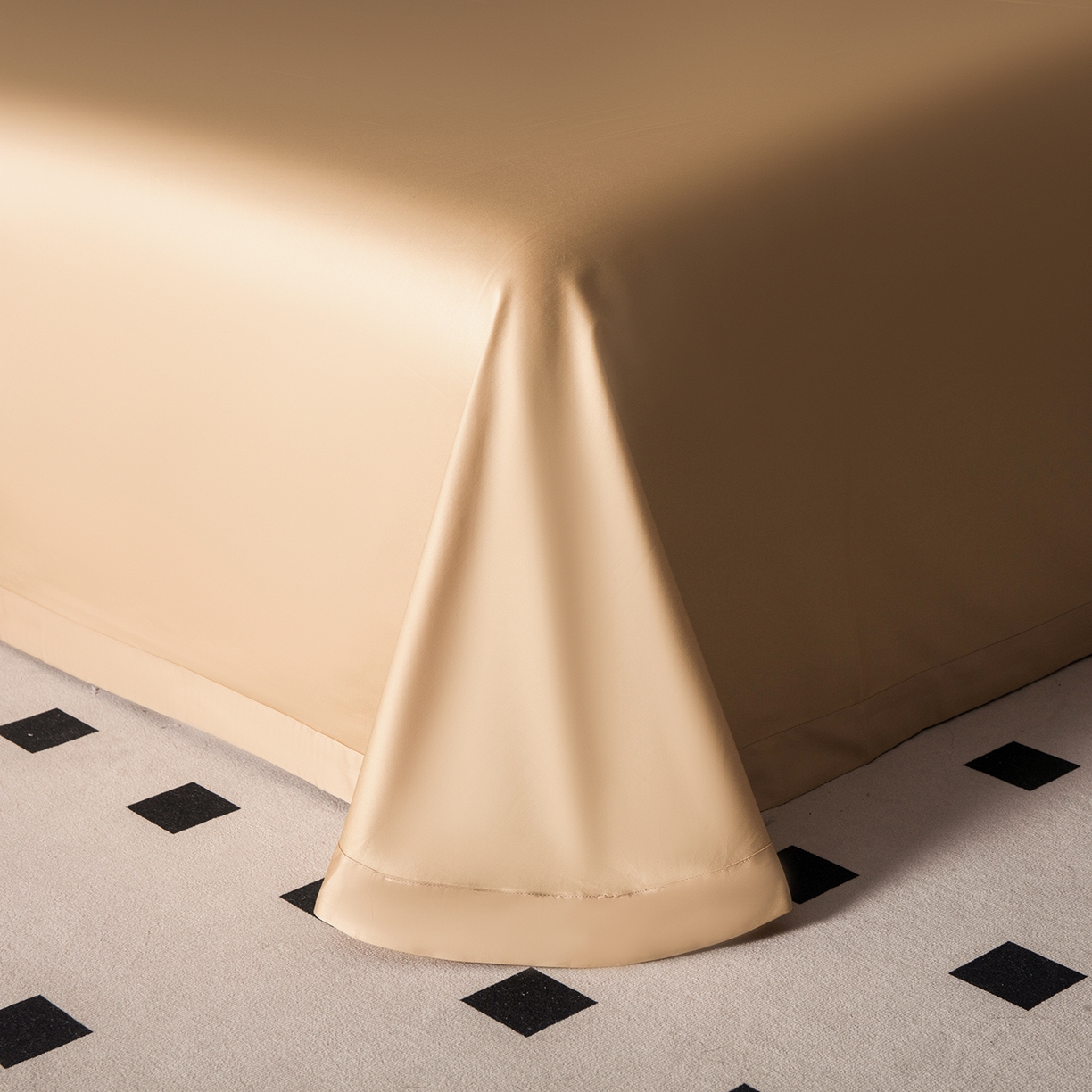 91家纺网 家纺一手货源 找家纺 洺兰家居 2025新款100支全棉新疆棉单拼角工艺款四件套长绒棉贴边床单床笠床上用品套件专（控价标准275加大285床笠275） 云锦