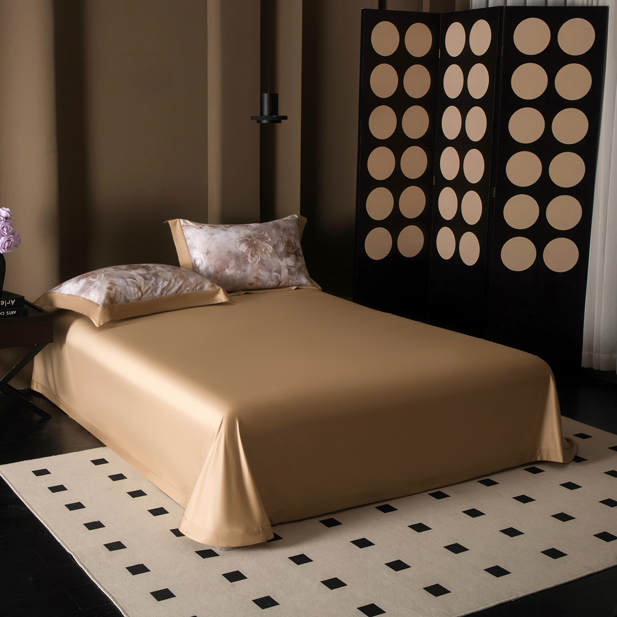 91家纺网 家纺一手货源 找家纺 洺兰家居 2025新款100支全棉新疆棉单拼角工艺款四件套长绒棉贴边床单床笠床上用品套件专（控价标准275加大285床笠275） 云锦