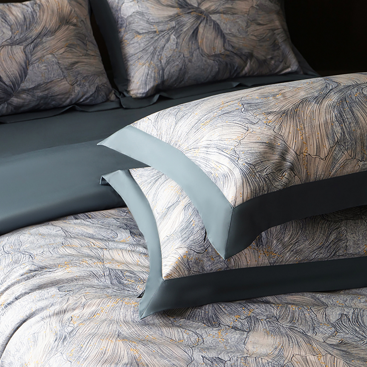 91家纺网 家纺一手货源 找家纺 洺兰家居 2025新款100支全棉新疆棉单拼角工艺款四件套长绒棉贴边床单床笠床上用品套件专（控价标准275加大285床笠275） 舒蕾