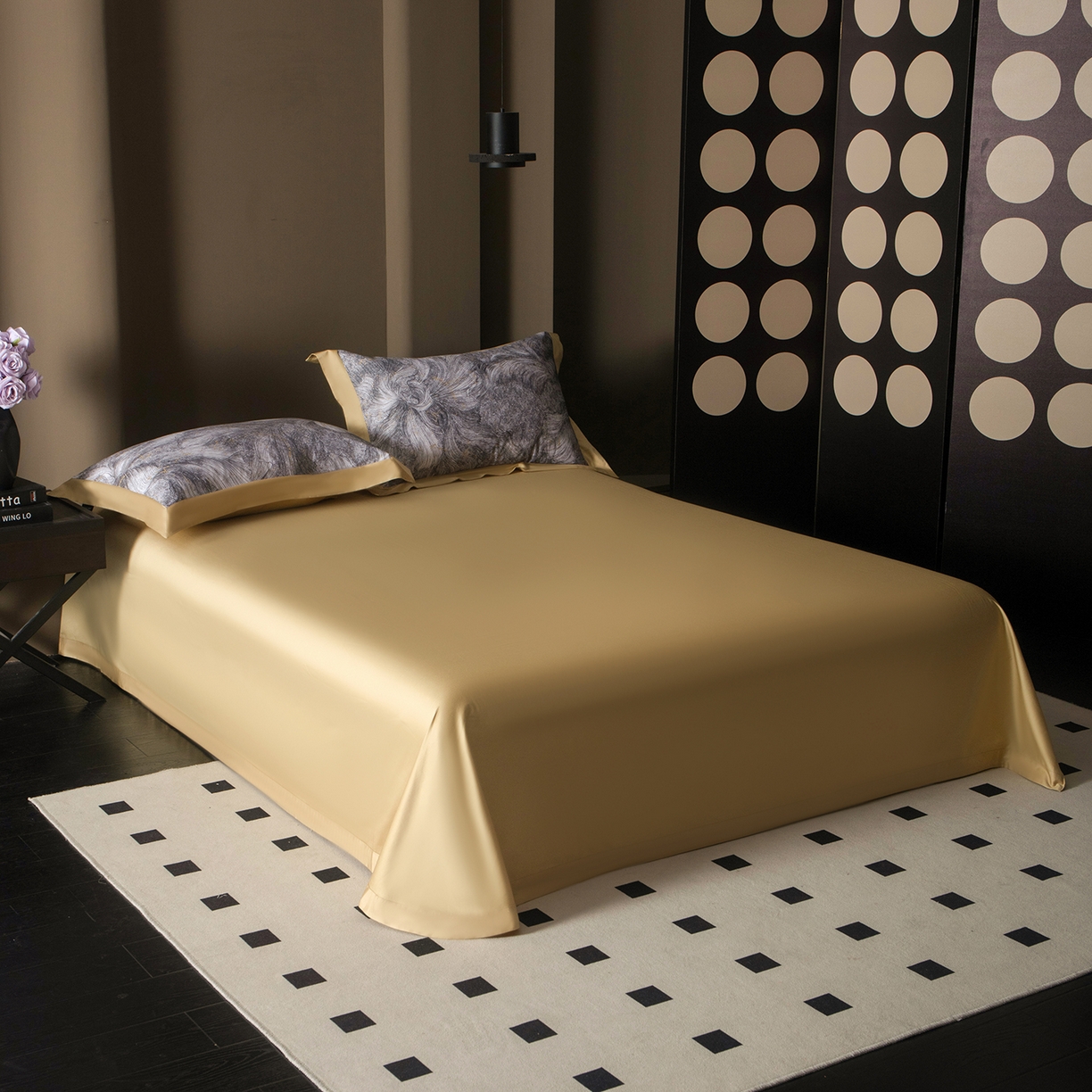 91家纺网 家纺一手货源 找家纺 洺兰家居 2025新款100支全棉新疆棉单拼角工艺款四件套长绒棉贴边床单床笠床上用品套件专（控价标准275加大285床笠275） 德琳