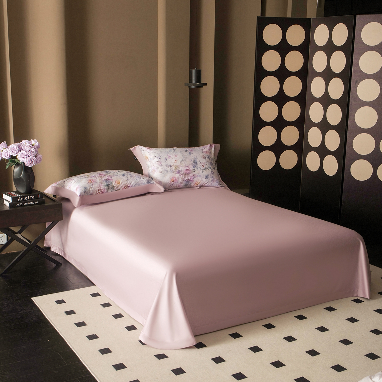 91家纺网 家纺一手货源 找家纺 洺兰家居 2025新款100支全棉新疆棉单拼角工艺款四件套长绒棉贴边床单床笠床上用品套件专（控价标准275加大285床笠275） 洛缇