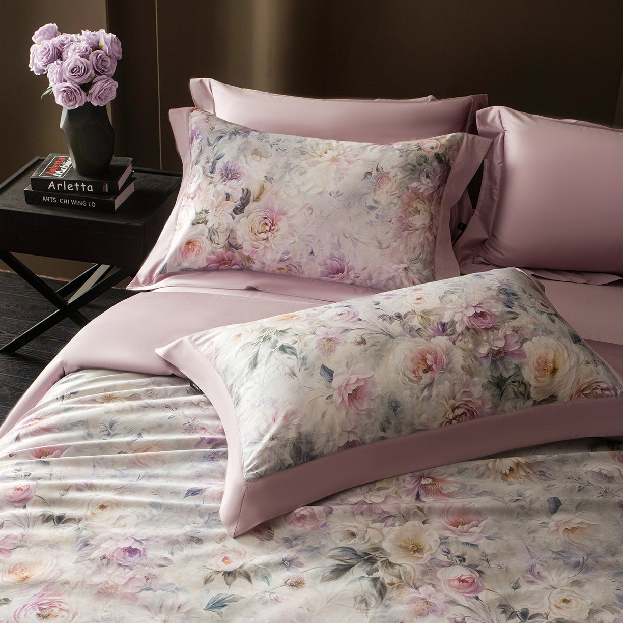 91家纺网 家纺一手货源 找家纺 洺兰家居 2025新款100支全棉新疆棉单拼角工艺款四件套长绒棉贴边床单床笠床上用品套件专（控价标准275加大285床笠275） 洛缇