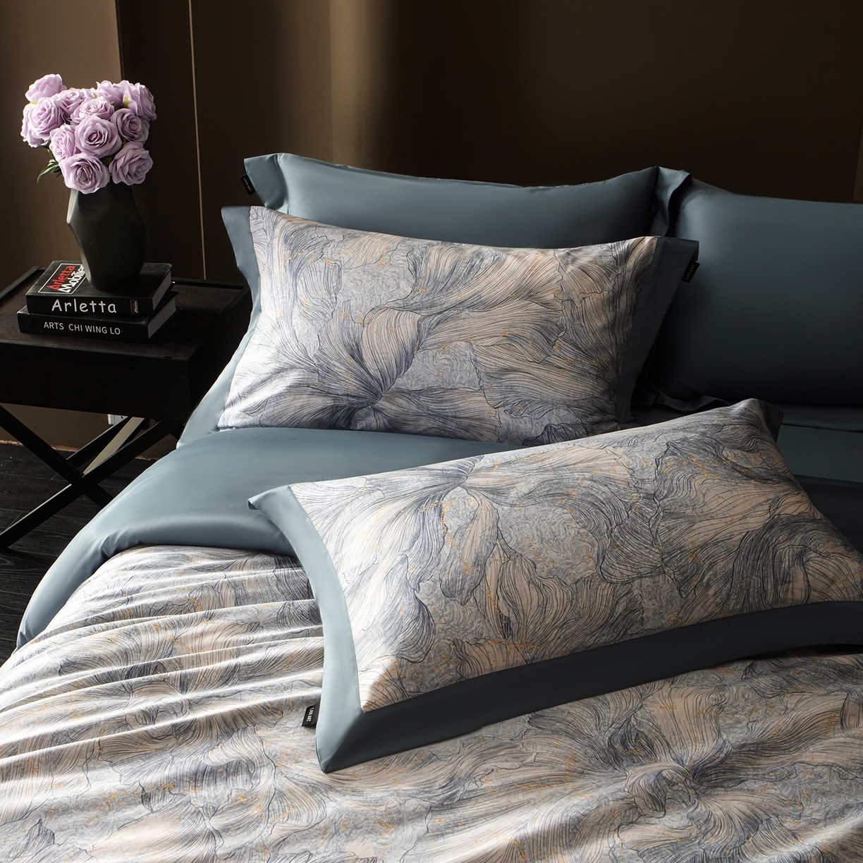 91家纺网 家纺一手货源 找家纺 洺兰家居 2025新款100支全棉新疆棉单拼角工艺款四件套长绒棉贴边床单床笠床上用品套件专（控价标准275加大285床笠275） 舒蕾