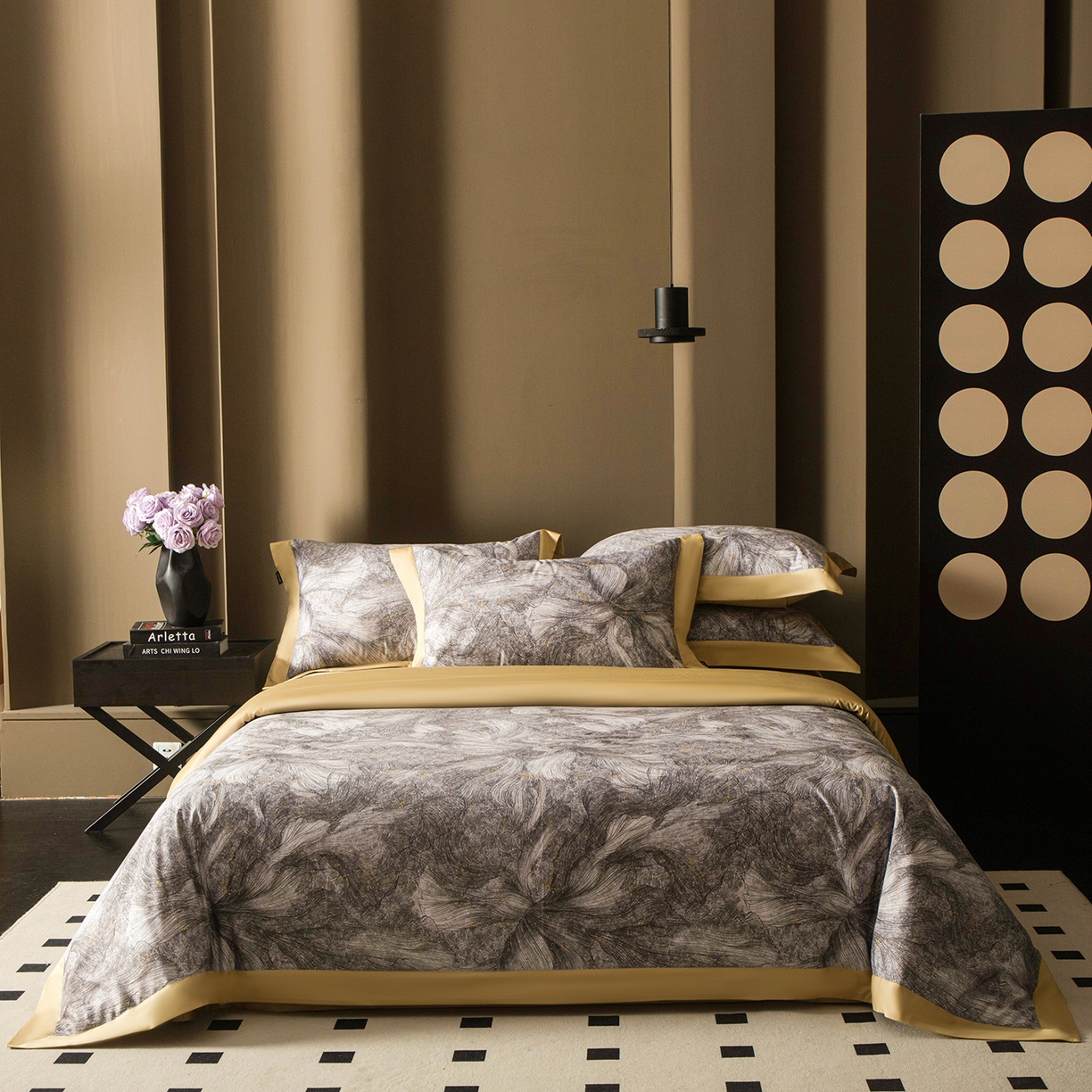 91家纺网 家纺一手货源 找家纺 洺兰家居 2025新款100支全棉新疆棉单拼角工艺款四件套长绒棉贴边床单床笠床上用品套件专（控价标准275加大285床笠275） 德琳