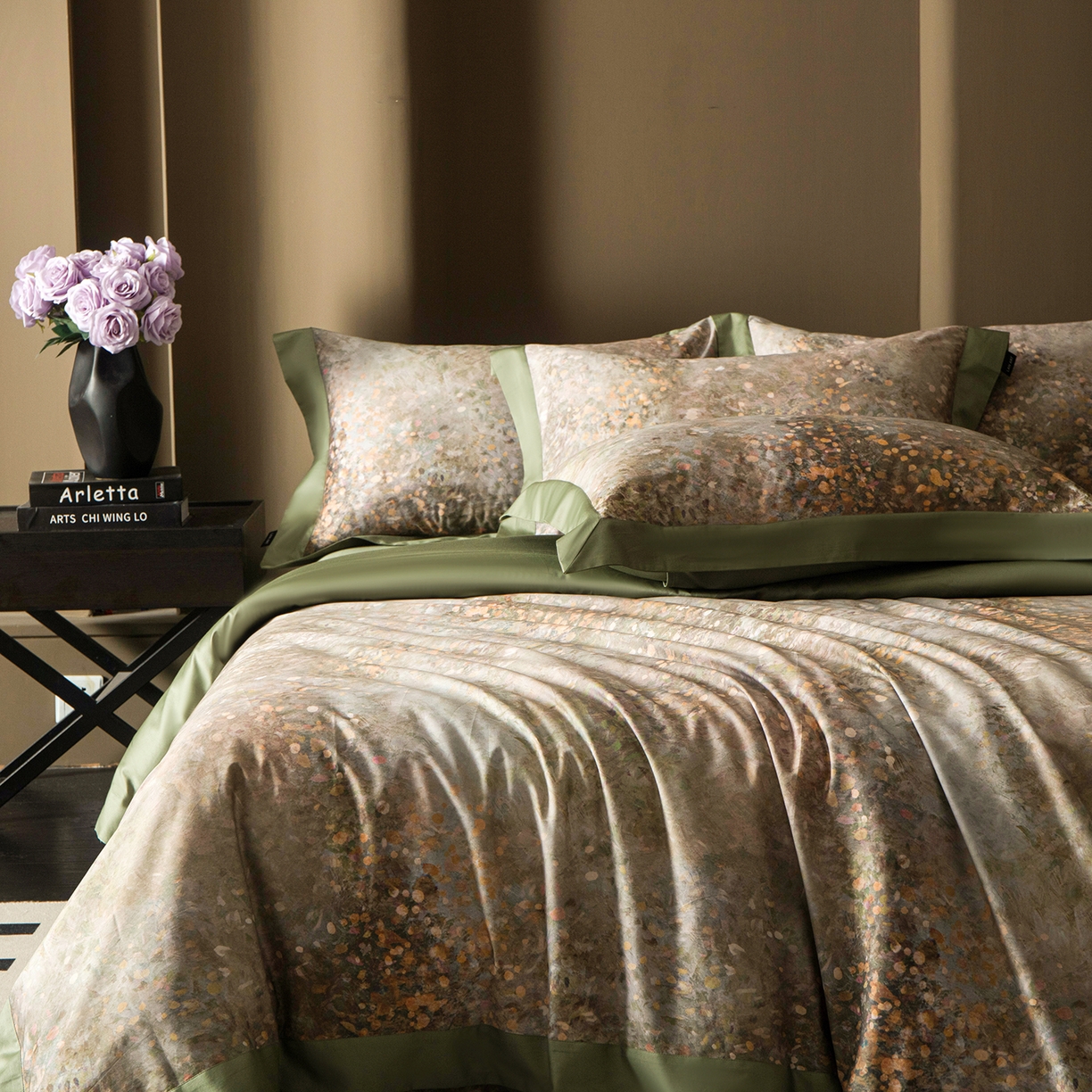 91家纺网 家纺一手货源 找家纺 洺兰家居 2025新款100支全棉新疆棉单拼角工艺款四件套长绒棉贴边床单床笠床上用品套件专（控价标准275加大285床笠275） 罗森