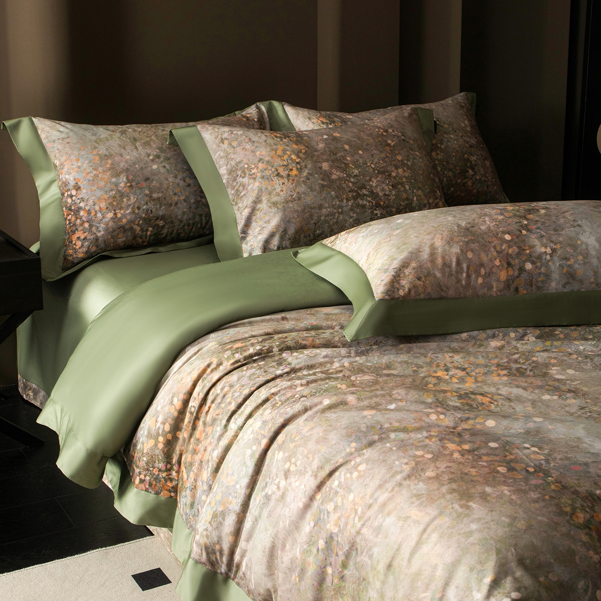 91家纺网 家纺一手货源 找家纺 洺兰家居 2025新款100支全棉新疆棉单拼角工艺款四件套长绒棉贴边床单床笠床上用品套件专（控价标准275加大285床笠275） 罗森