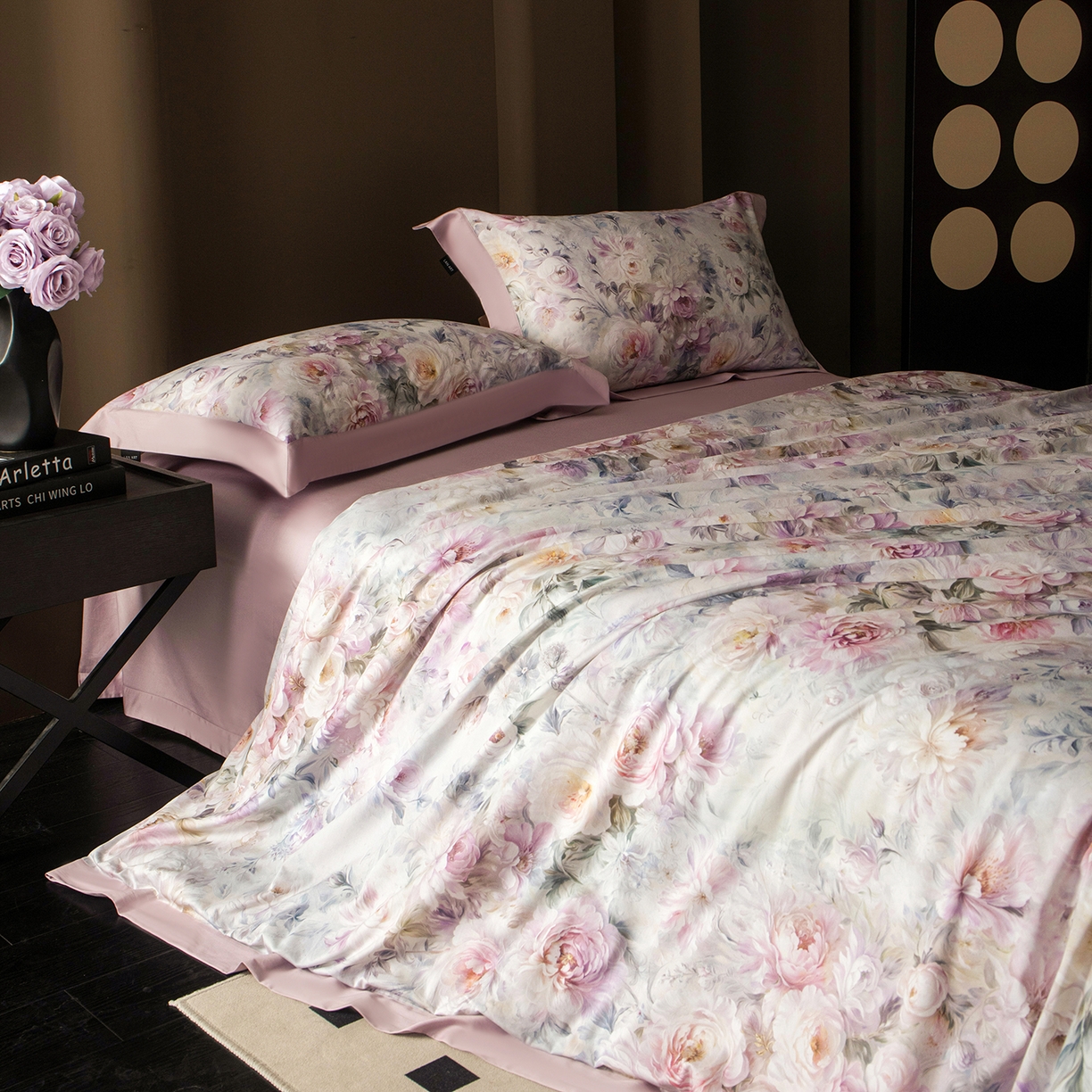 91家纺网 家纺一手货源 找家纺 洺兰家居 2025新款100支全棉新疆棉单拼角工艺款四件套长绒棉贴边床单床笠床上用品套件专（控价标准275加大285床笠275） 洛缇