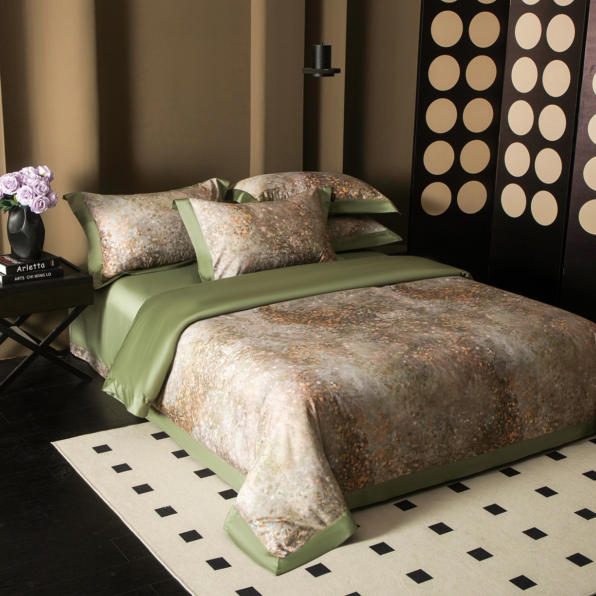 91家纺网 家纺一手货源 找家纺 洺兰家居 2025新款100支全棉新疆棉单拼角工艺款四件套长绒棉贴边床单床笠床上用品套件专（控价标准275加大285床笠275） 罗森