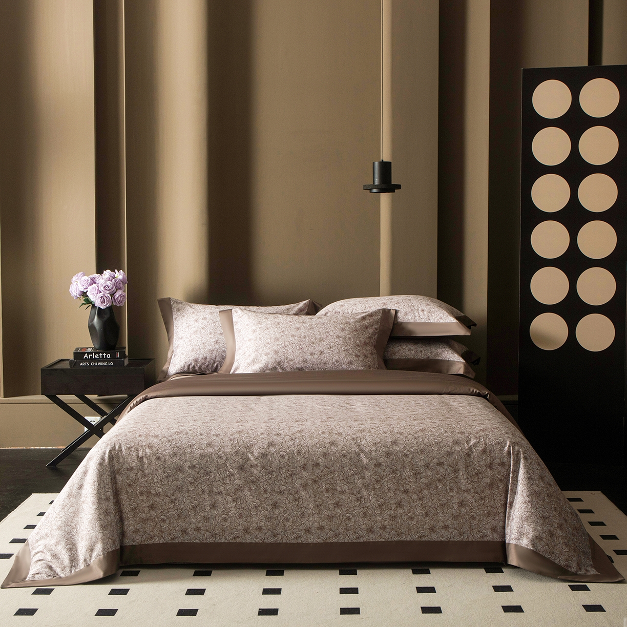 91家纺网 家纺一手货源 找家纺 洺兰家居 2025新款100支全棉新疆棉单拼角工艺款四件套长绒棉贴边床单床笠床上用品套件专（控价标准275加大285床笠275） 劳伦