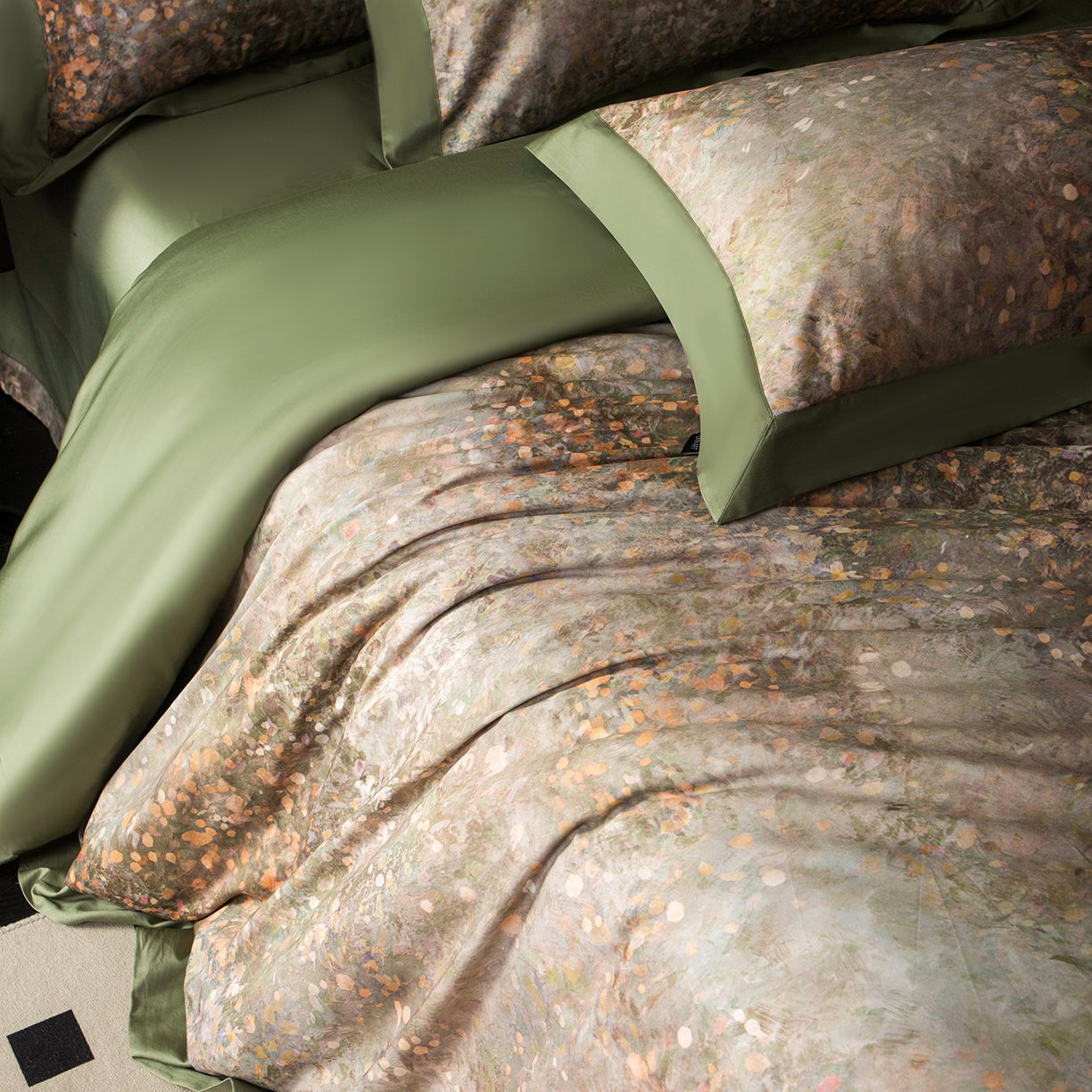 91家纺网 家纺一手货源 找家纺 洺兰家居 2025新款100支全棉新疆棉单拼角工艺款四件套长绒棉贴边床单床笠床上用品套件专（控价标准275加大285床笠275） 罗森