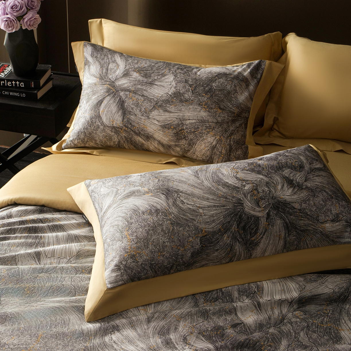 91家纺网 家纺一手货源 找家纺 洺兰家居 2025新款100支全棉新疆棉单拼角工艺款四件套长绒棉贴边床单床笠床上用品套件专（控价标准275加大285床笠275） 德琳