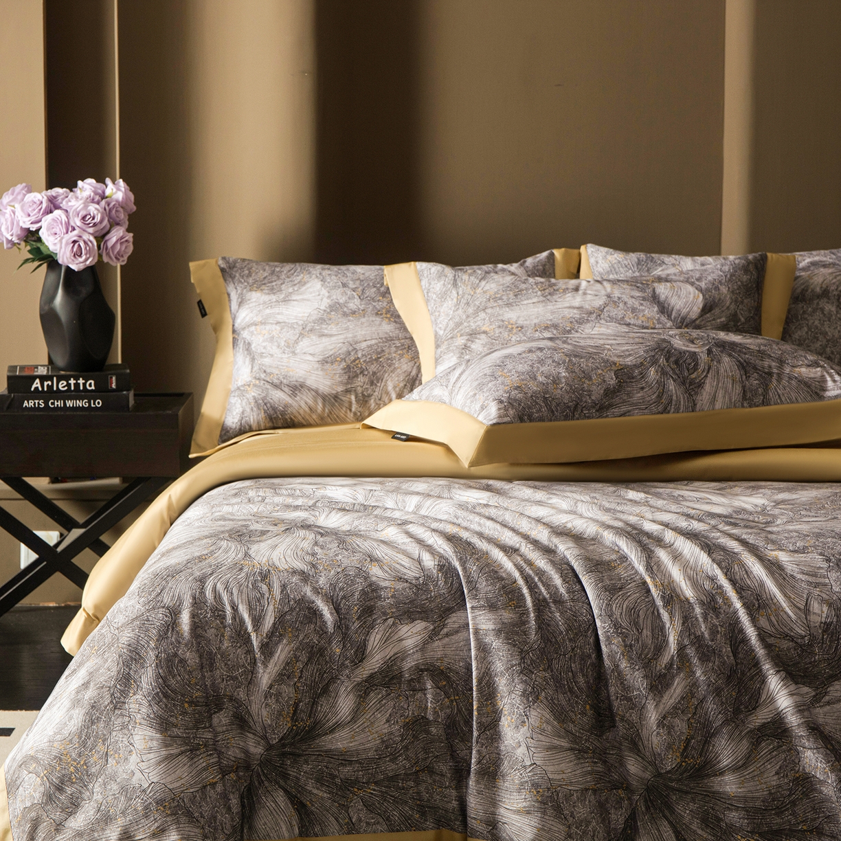 91家纺网 家纺一手货源 找家纺 洺兰家居 2025新款100支全棉新疆棉单拼角工艺款四件套长绒棉贴边床单床笠床上用品套件专（控价标准275加大285床笠275） 德琳