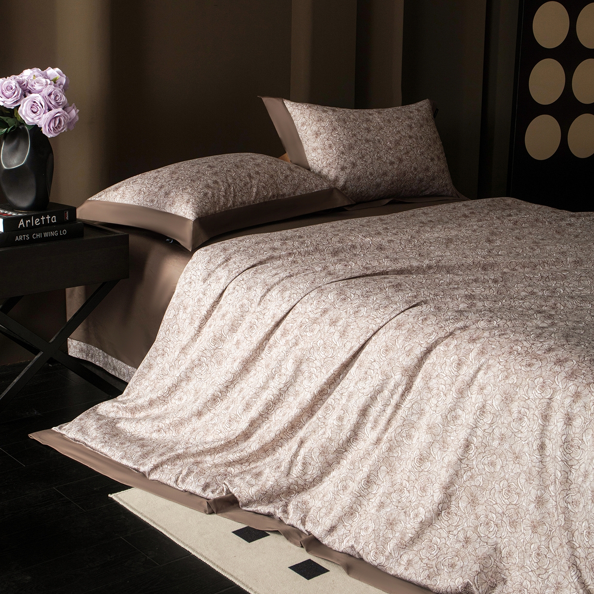 91家纺网 家纺一手货源 找家纺 洺兰家居 2025新款100支全棉新疆棉单拼角工艺款四件套长绒棉贴边床单床笠床上用品套件专（控价标准275加大285床笠275） 劳伦