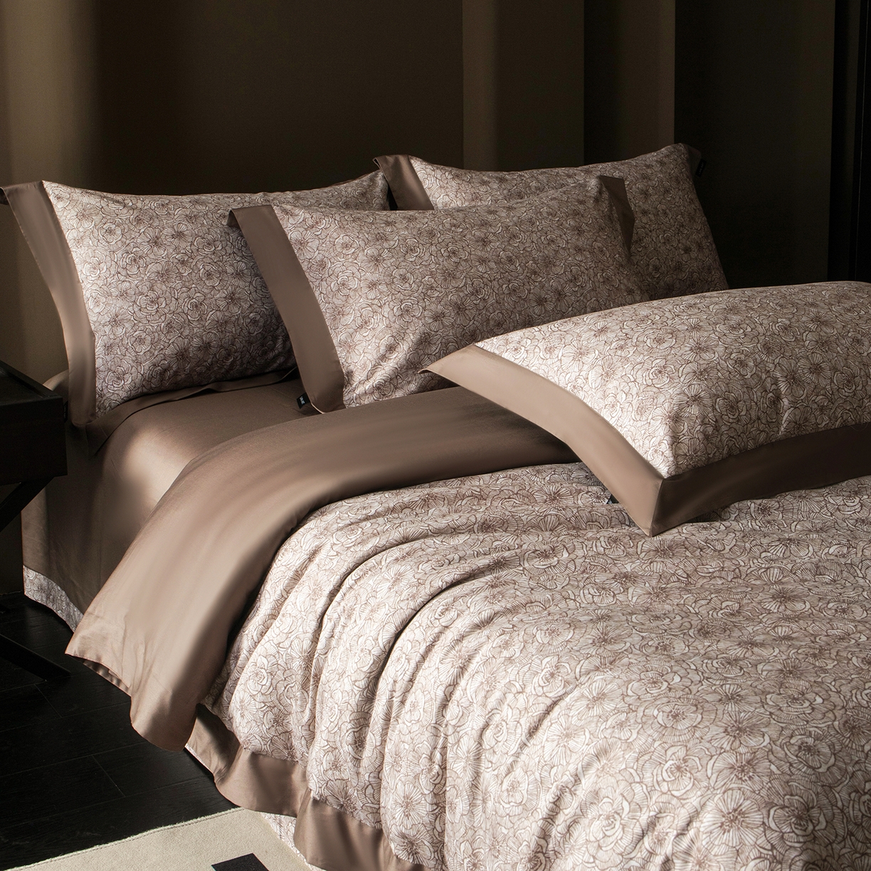 91家纺网 家纺一手货源 找家纺 洺兰家居 2025新款100支全棉新疆棉单拼角工艺款四件套长绒棉贴边床单床笠床上用品套件专（控价标准275加大285床笠275） 劳伦