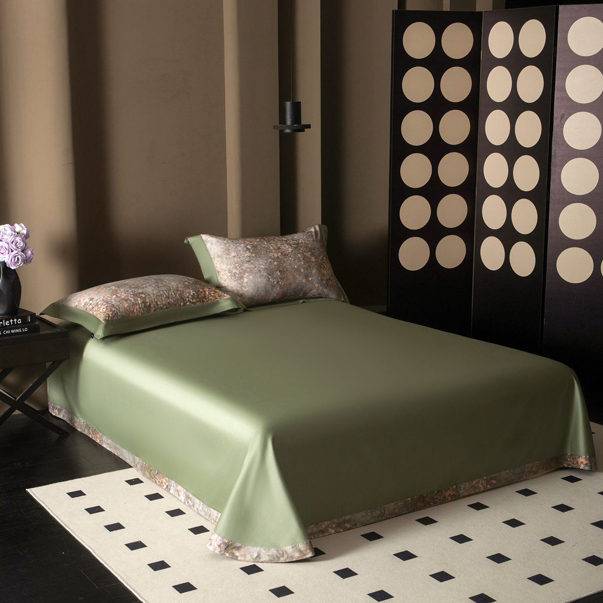 91家纺网 家纺一手货源 找家纺 洺兰家居 2025新款100支全棉新疆棉单拼角工艺款四件套长绒棉贴边床单床笠床上用品套件专（控价标准275加大285床笠275） 罗森