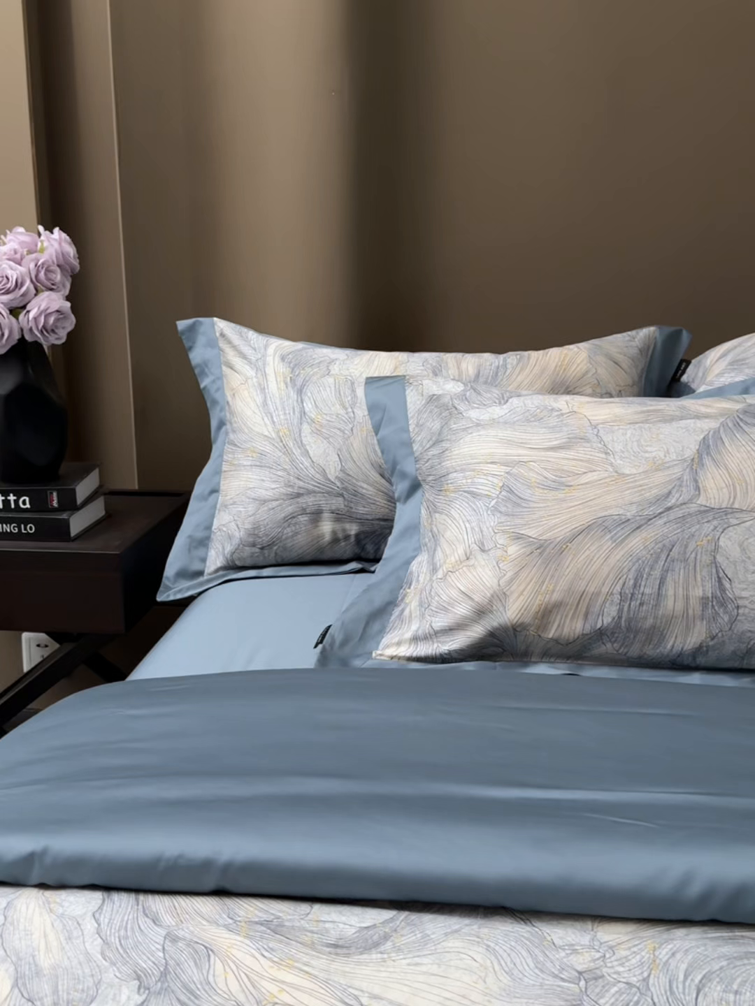 91家纺网 家纺一手货源 找家纺 洺兰家居 2025新款100支全棉新疆棉单拼角工艺款四件套长绒棉贴边床单床笠床上用品套件专（控价标准275加大285床笠275） 舒蕾