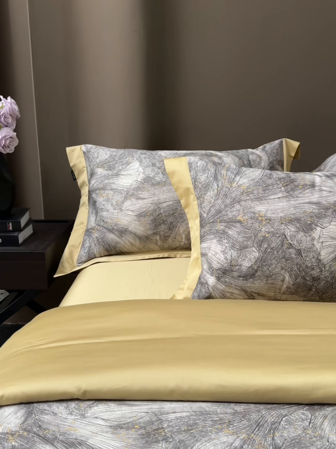 91家纺网 家纺一手货源 找家纺 洺兰家居 2025新款100支全棉新疆棉单拼角工艺款四件套长绒棉贴边床单床笠床上用品套件专（控价标准275加大285床笠275） 德琳