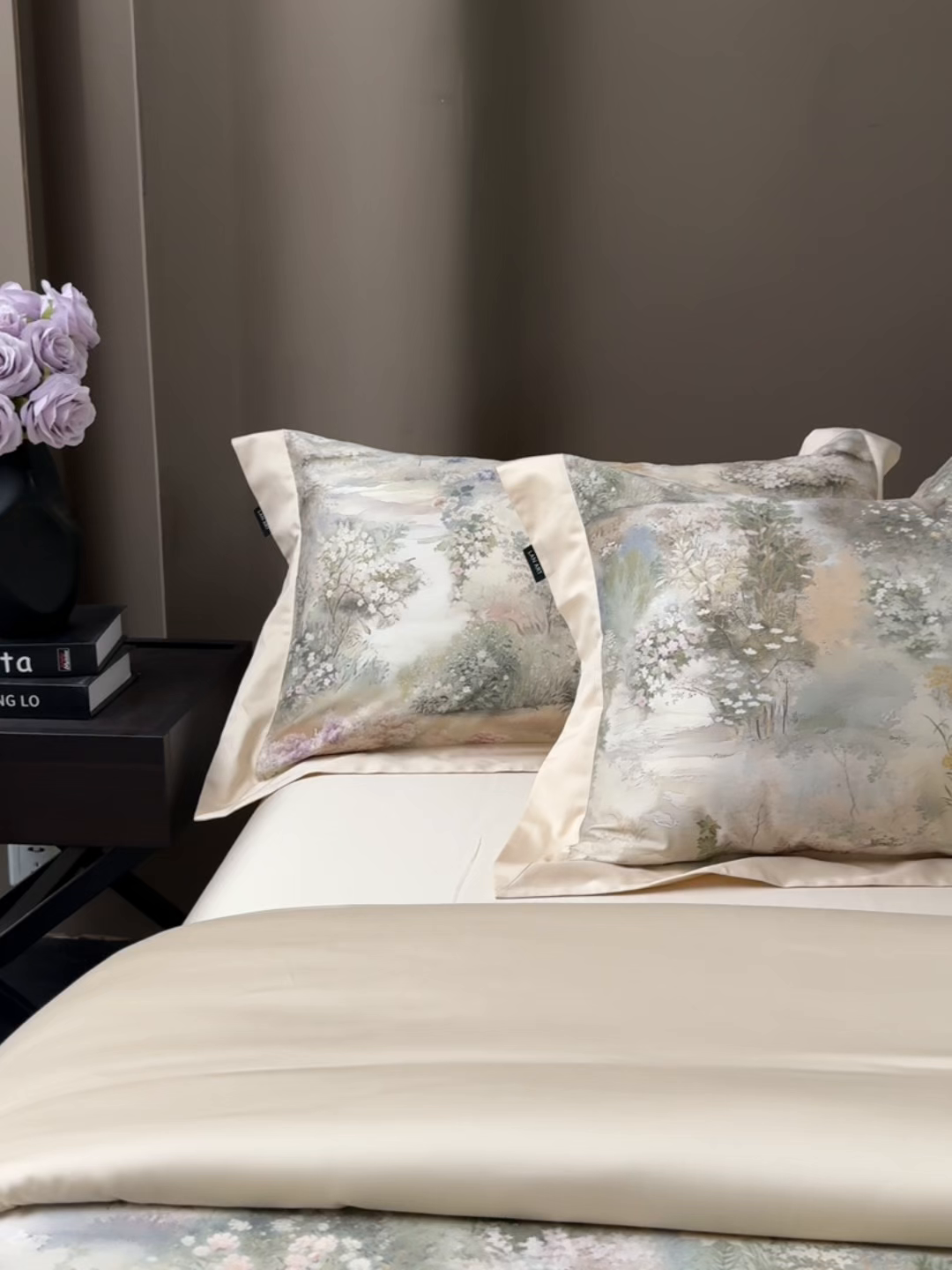 91家纺网 家纺一手货源 找家纺 洺兰家居 2025新款100支全棉新疆棉单拼角工艺款四件套长绒棉贴边床单床笠床上用品套件专（控价标准275加大285床笠275） 梦境