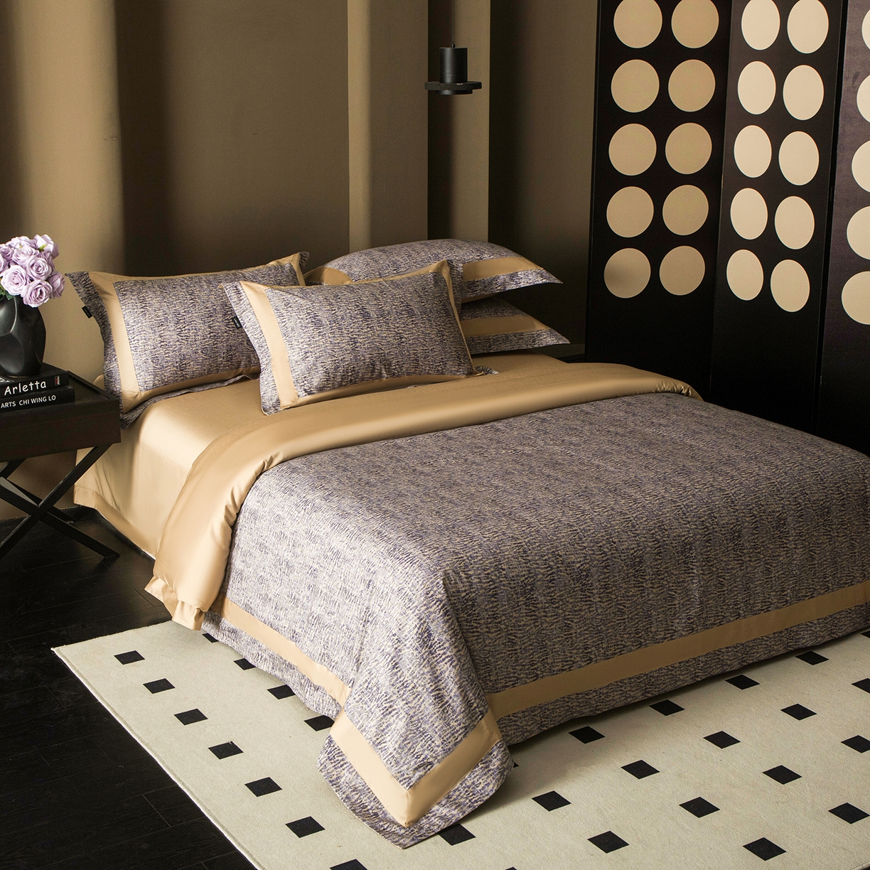 91家纺网 家纺一手货源 找家纺 （总）洺兰家居 2025新款100支全棉新疆棉贴布工艺款四件套长绒棉贴边床单床笠床上用品套件专版（控价标准275加大285床笠275）