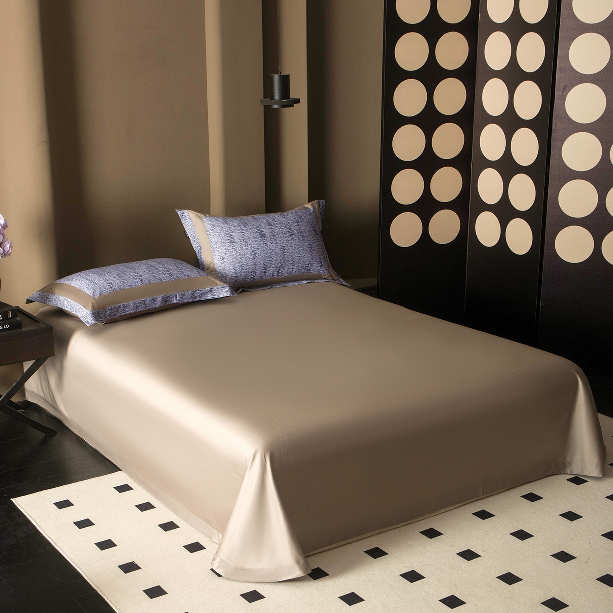 91家纺网 家纺一手货源 找家纺 洺兰家居 2025新款100支全棉新疆棉贴布工艺款四件套长绒棉贴边床单床笠床上用品套件专版（控价标准275加大285床笠275） 古娅-兰