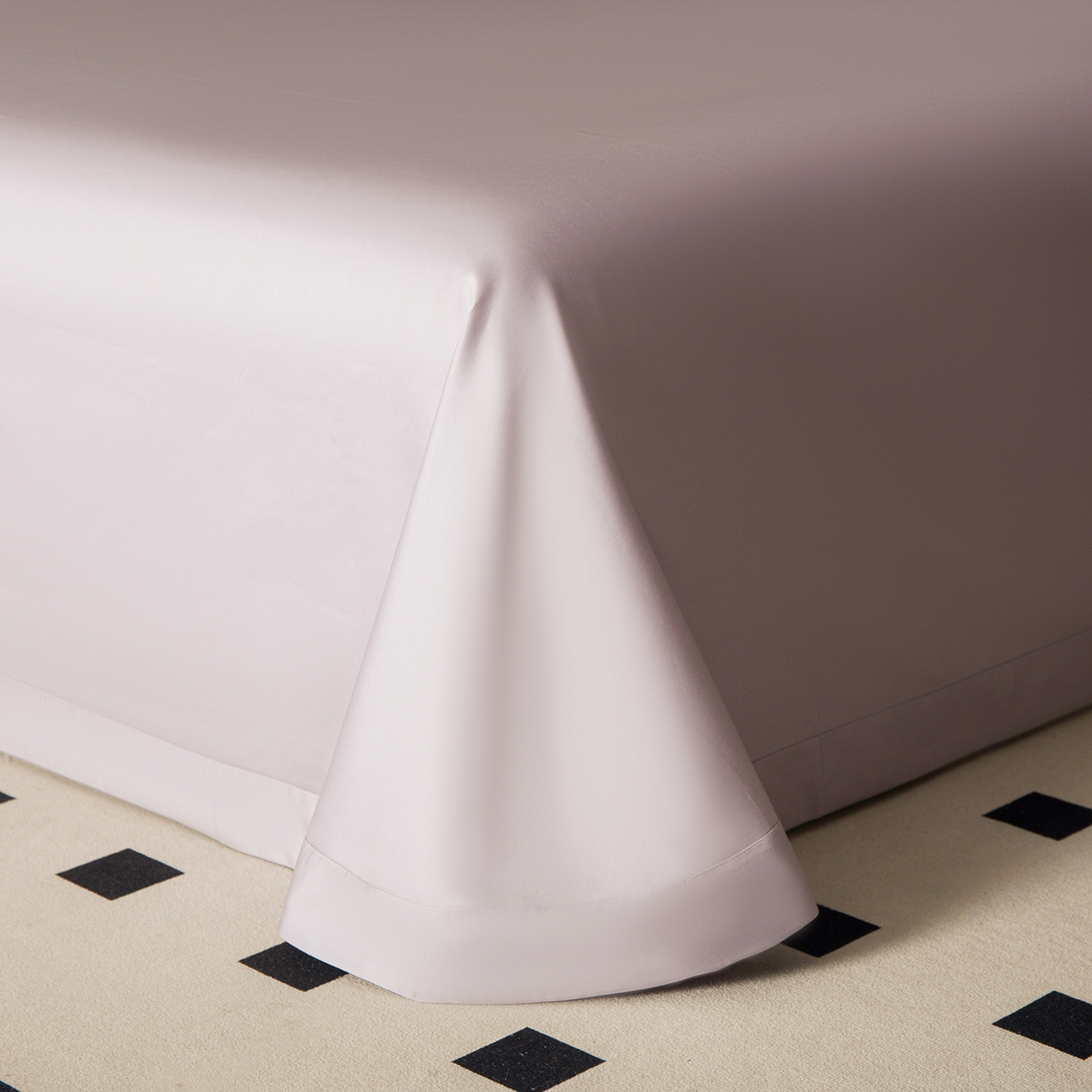 91家纺网 家纺一手货源 找家纺 洺兰家居 2025新款100支全棉新疆棉贴布工艺款四件套长绒棉贴边床单床笠床上用品套件专版（控价标准275加大285床笠275） 卡斯纳-紫