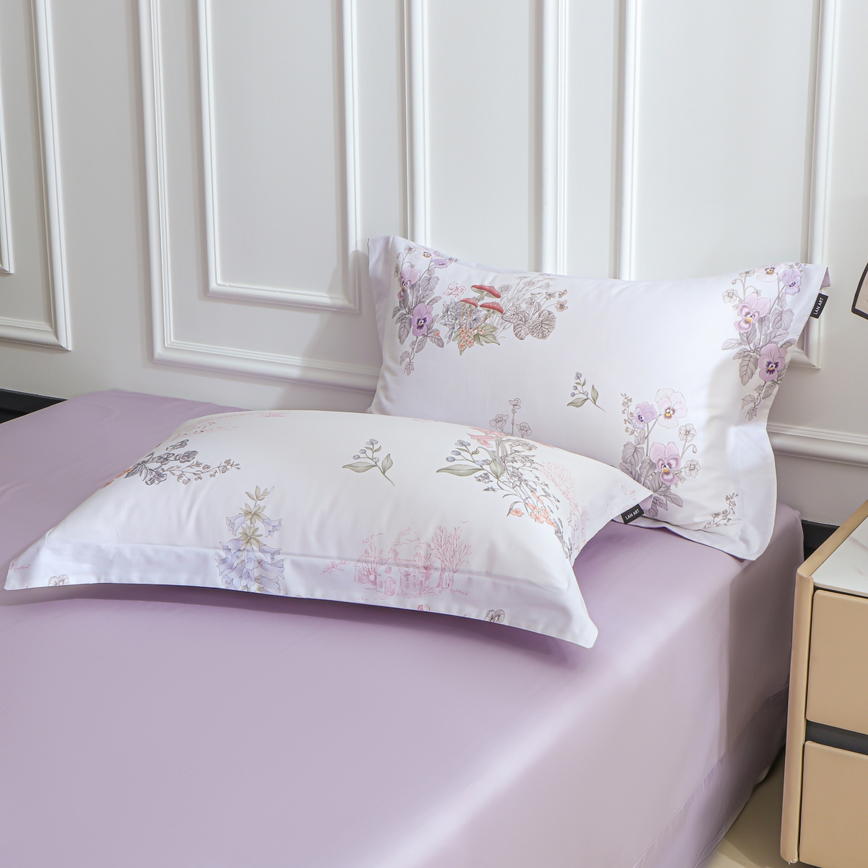 91家纺网 家纺一手货源 找家纺 洺兰家居 2025新款100支全棉新疆棉数码印花四件套长绒棉贴边床单床笠床上用品套件-专版（控价标准235加大255床笠245） 阿泰勒