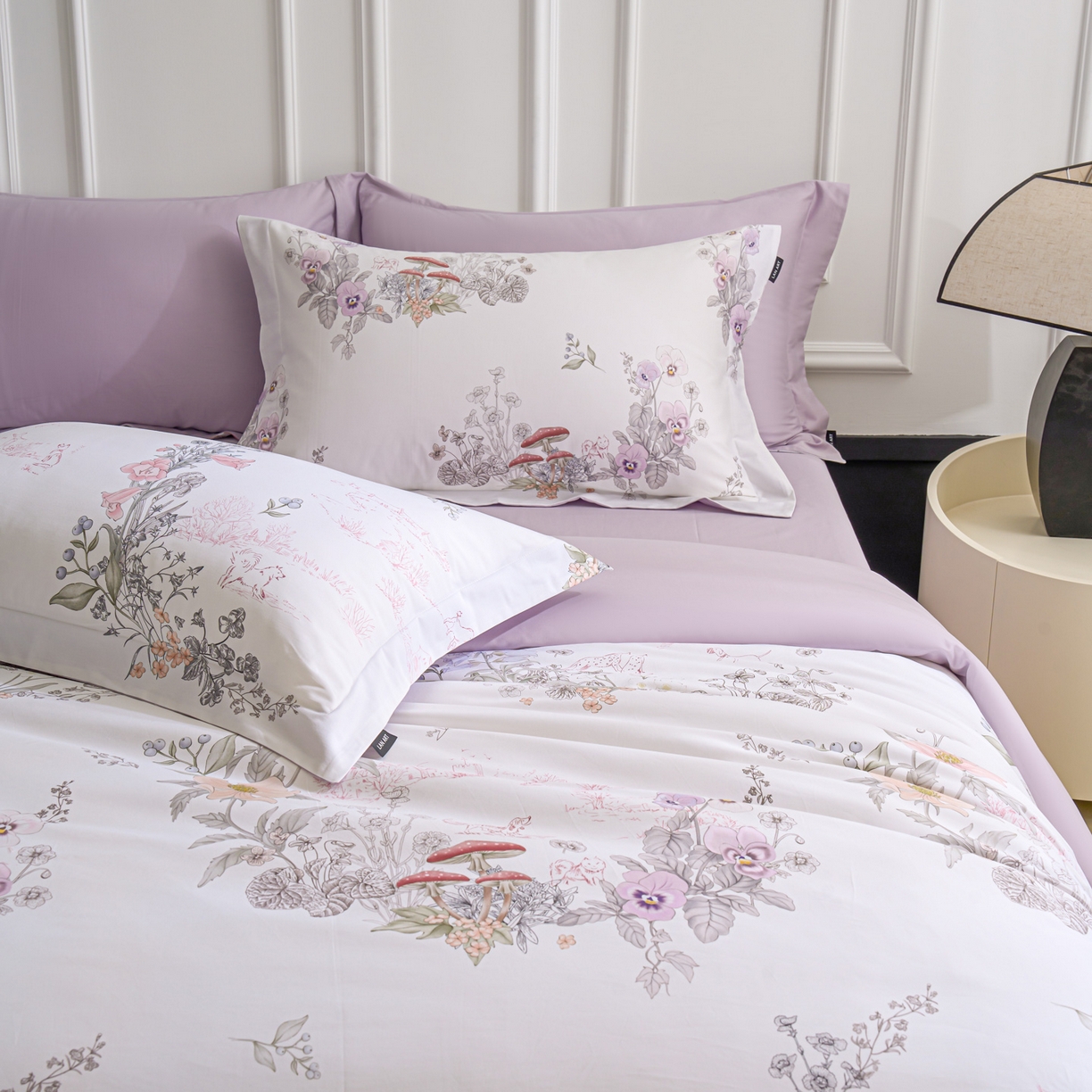 91家纺网 家纺一手货源 找家纺 洺兰家居 2025新款100支全棉新疆棉数码印花四件套长绒棉贴边床单床笠床上用品套件-专版（控价标准235加大255床笠245） 阿泰勒