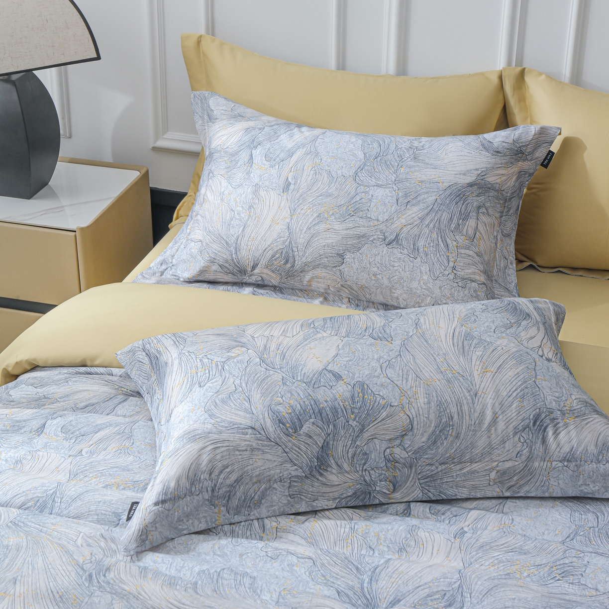 91家纺网 家纺一手货源 找家纺 洺兰家居 2025新款100支全棉新疆棉数码印花四件套长绒棉贴边床单床笠床上用品套件-专版（控价标准235加大255床笠245） 凯特琳