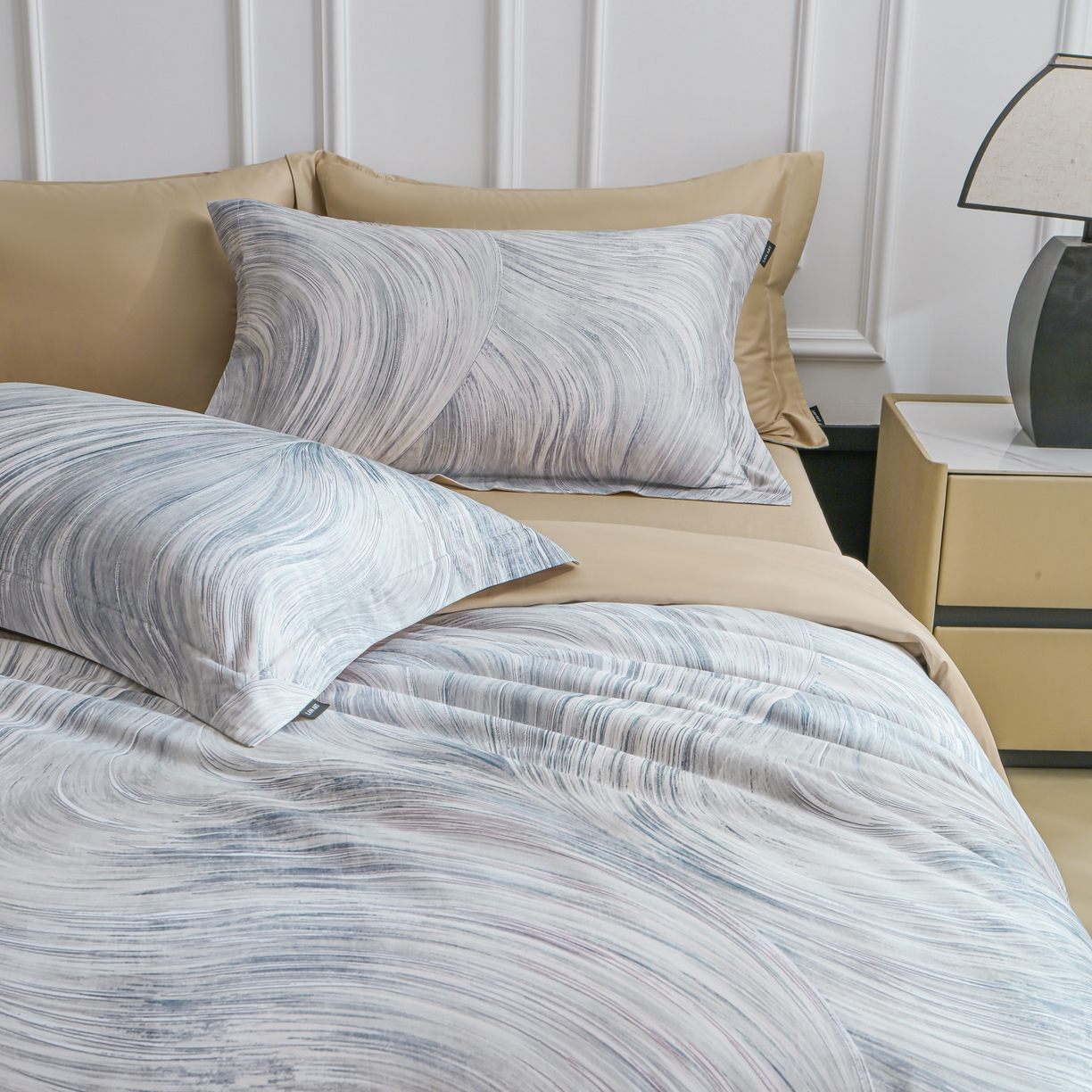 91家纺网 家纺一手货源 找家纺 洺兰家居 2025新款100支全棉新疆棉数码印花四件套长绒棉贴边床单床笠床上用品套件-专版（控价标准235加大255床笠245） 墨尔本