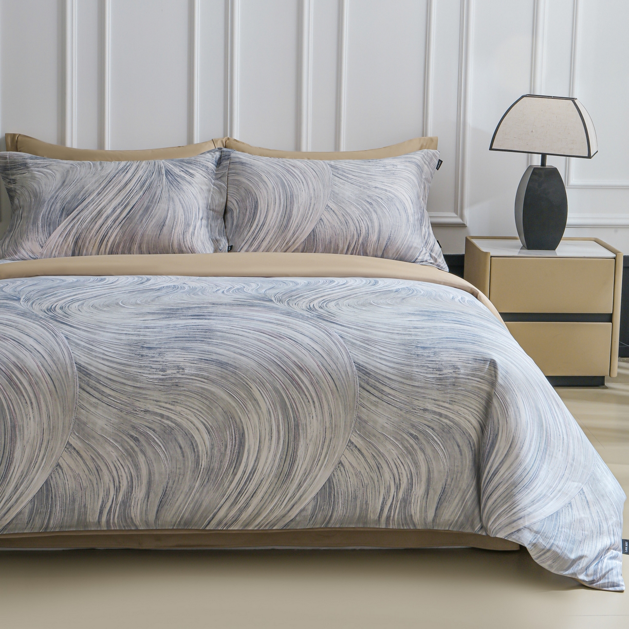 91家纺网 家纺一手货源 找家纺 洺兰家居 2025新款100支全棉新疆棉数码印花四件套长绒棉贴边床单床笠床上用品套件-专版（控价标准235加大255床笠245） 墨尔本