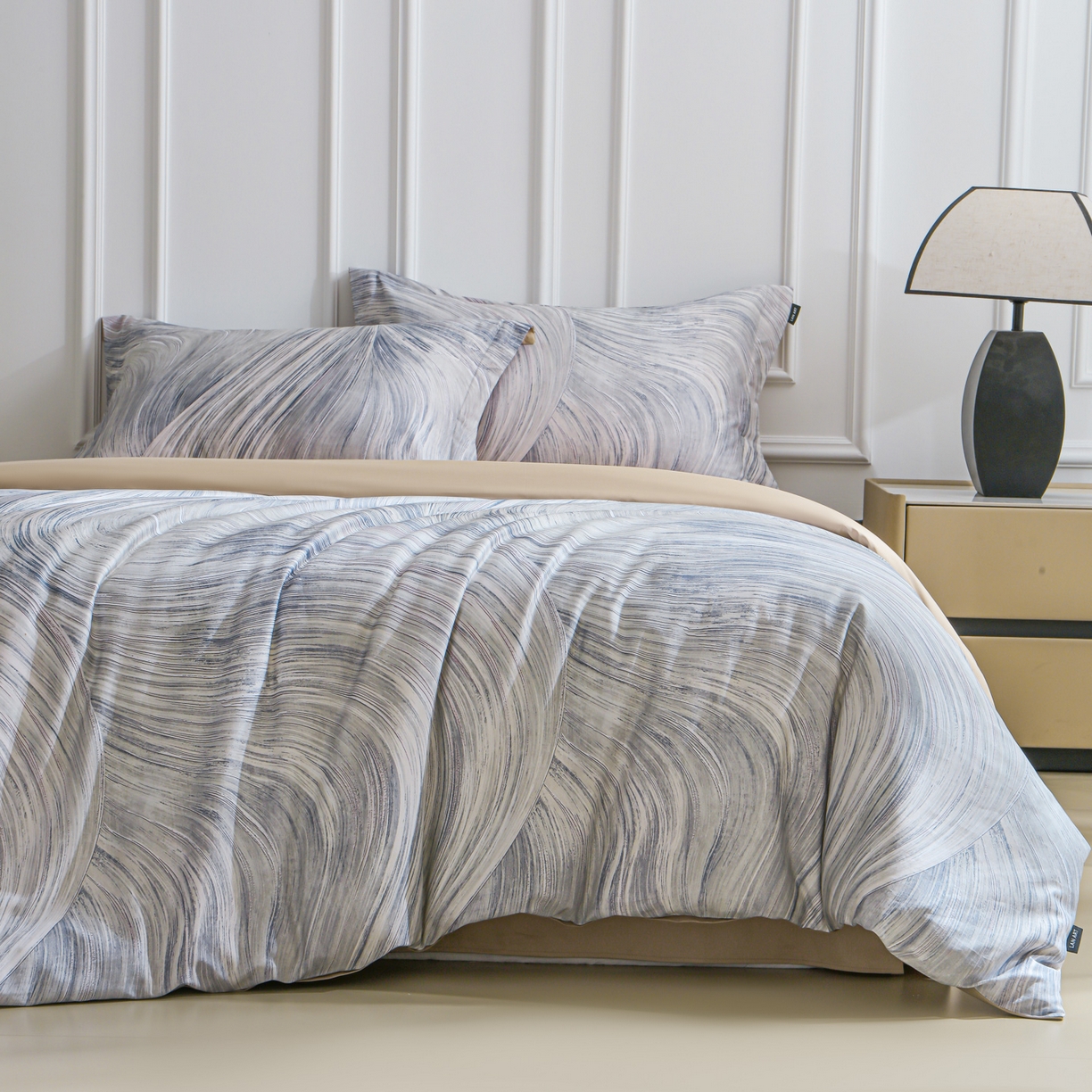 91家纺网 家纺一手货源 找家纺 洺兰家居 2025新款100支全棉新疆棉数码印花四件套长绒棉贴边床单床笠床上用品套件-专版（控价标准235加大255床笠245） 墨尔本