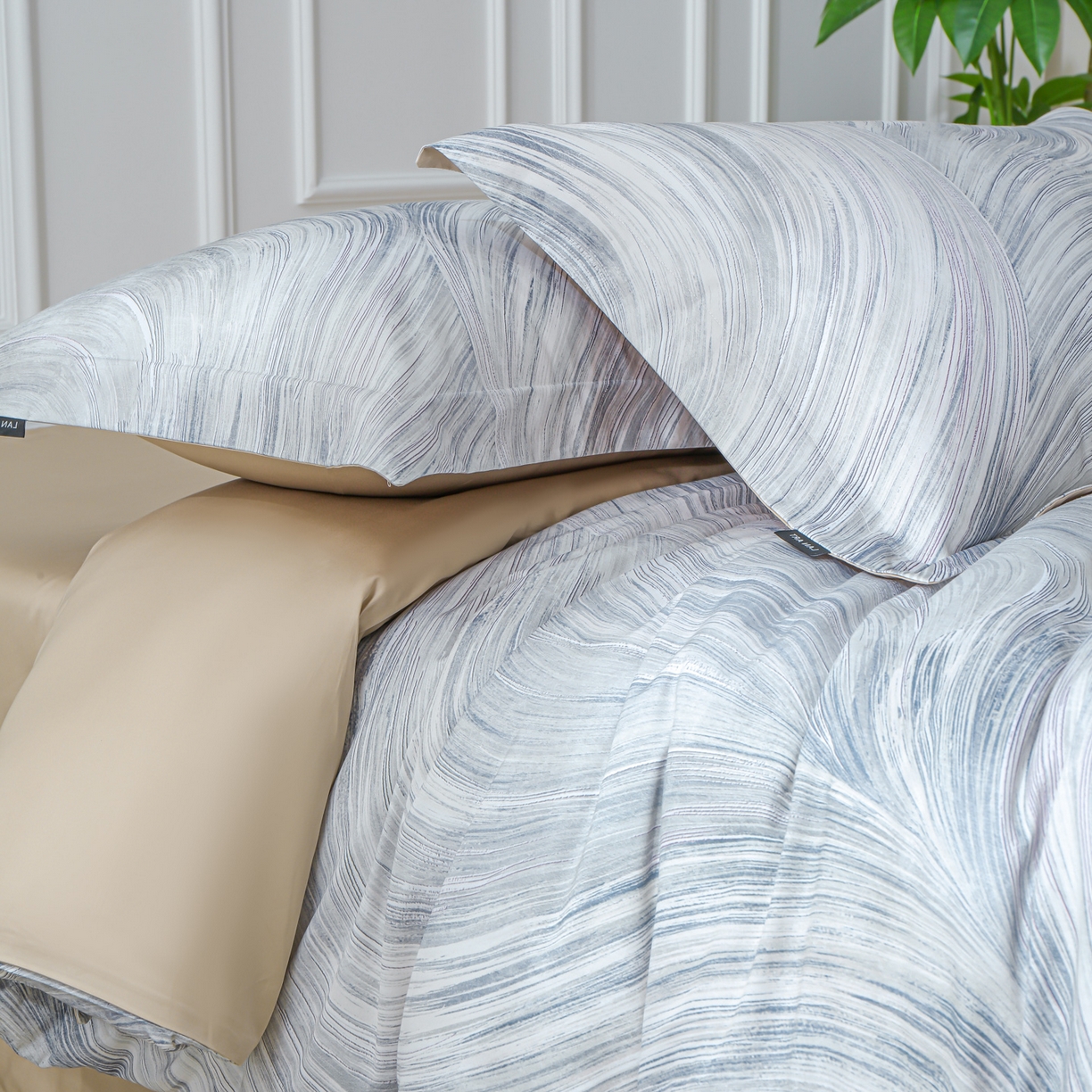 91家纺网 家纺一手货源 找家纺 洺兰家居 2025新款100支全棉新疆棉数码印花四件套长绒棉贴边床单床笠床上用品套件-专版（控价标准235加大255床笠245） 墨尔本