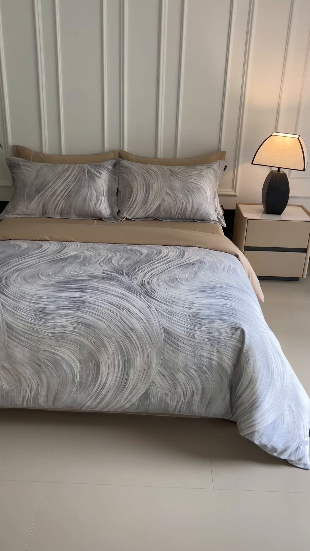 91家纺网 家纺一手货源 找家纺 洺兰家居 2025新款100支全棉新疆棉数码印花四件套长绒棉贴边床单床笠床上用品套件-专版（控价标准235加大255床笠245） 墨尔本