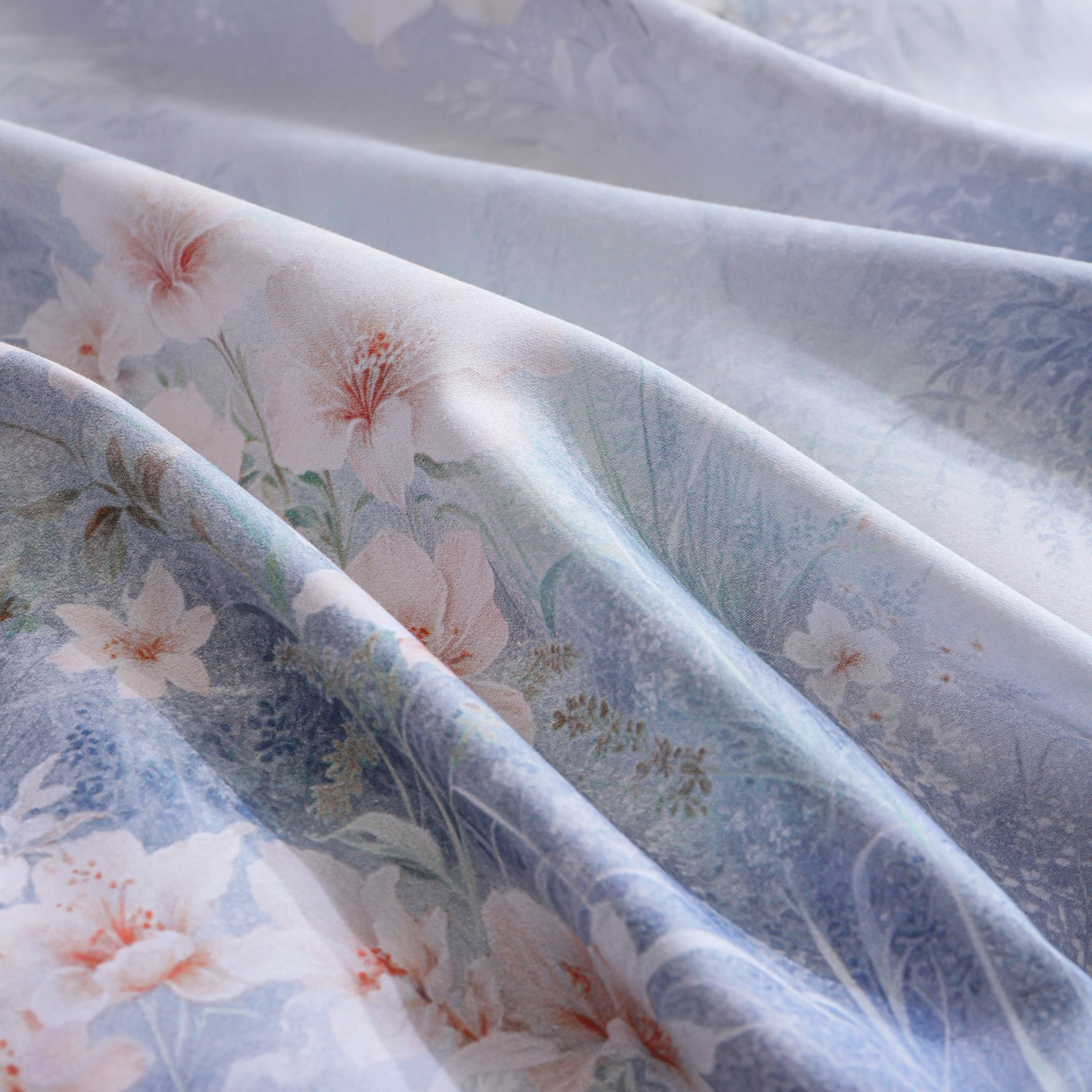 91家纺网 家纺一手货源 找家纺 洺兰家居 2025新款100支全棉新疆棉数码印花四件套长绒棉贴边床单床笠床上用品套件-专版（控价标准235加大255床笠245） 清风絮语