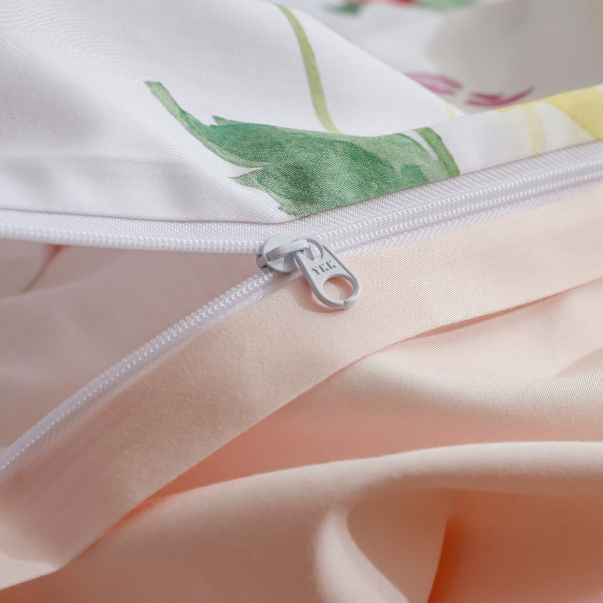 91家纺网 家纺一手货源 找家纺 洺兰家居 2025新款100支全棉新疆棉数码印花四件套长绒棉贴边床单床笠床上用品套件-专版（控价标准235加大255床笠245） 夏日和煦