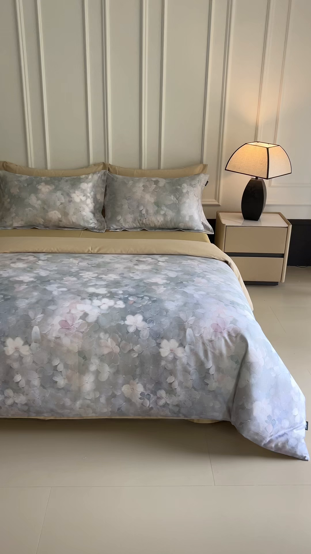 91家纺网 家纺一手货源 找家纺 洺兰家居 2025新款100支全棉新疆棉数码印花四件套长绒棉贴边床单床笠床上用品套件-专版（控价标准235加大255床笠245） 伊甸花园-绿