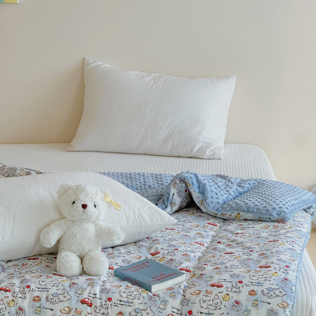 91家纺网 家纺一手货源 找家纺 （总）月夏 2025新款全棉数码印花高克重豆豆被