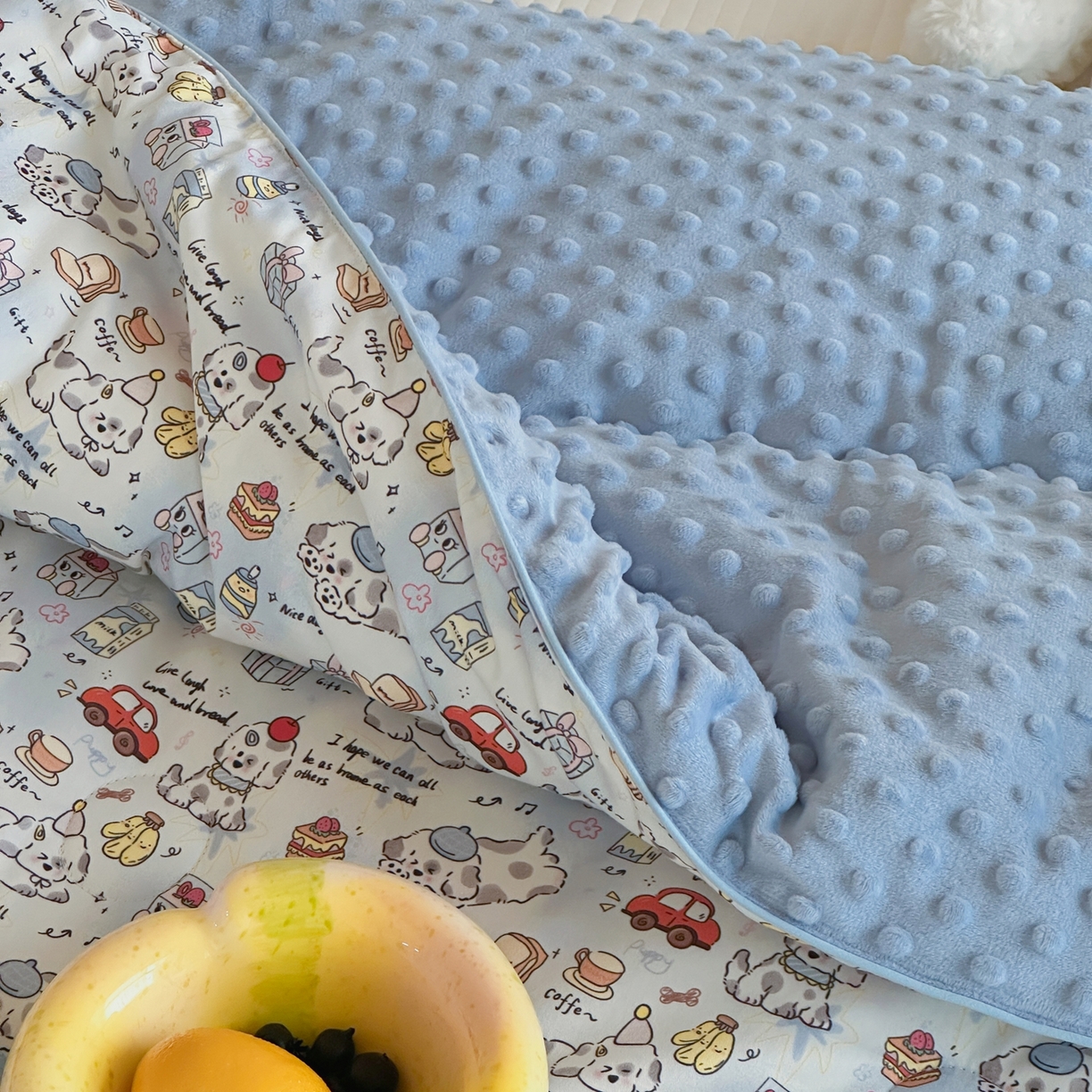 91家纺网 家纺一手货源 找家纺 （总）月夏 2025新款全棉数码印花高克重豆豆被