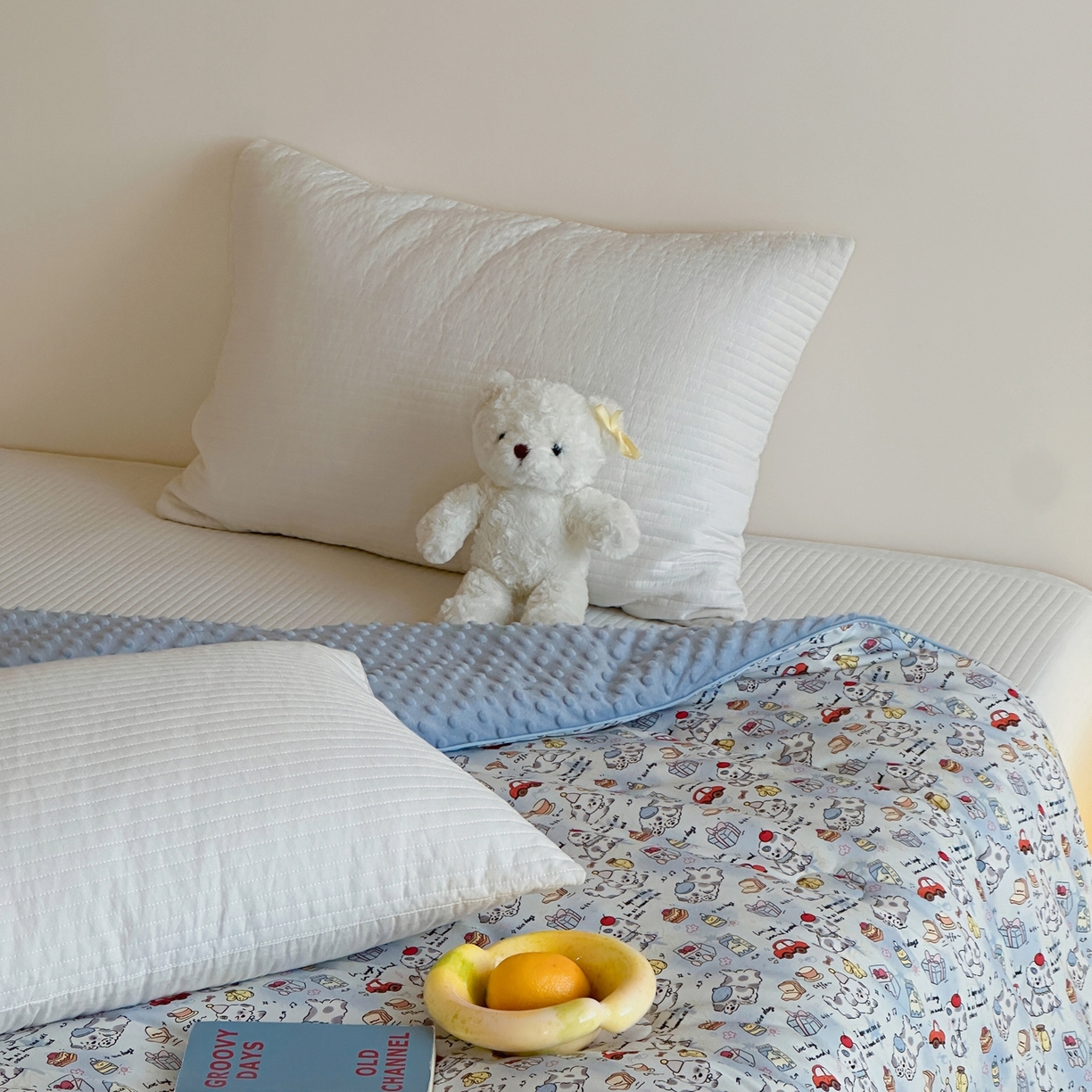 91家纺网 家纺一手货源 找家纺 （总）月夏 2025新款全棉数码印花高克重豆豆被