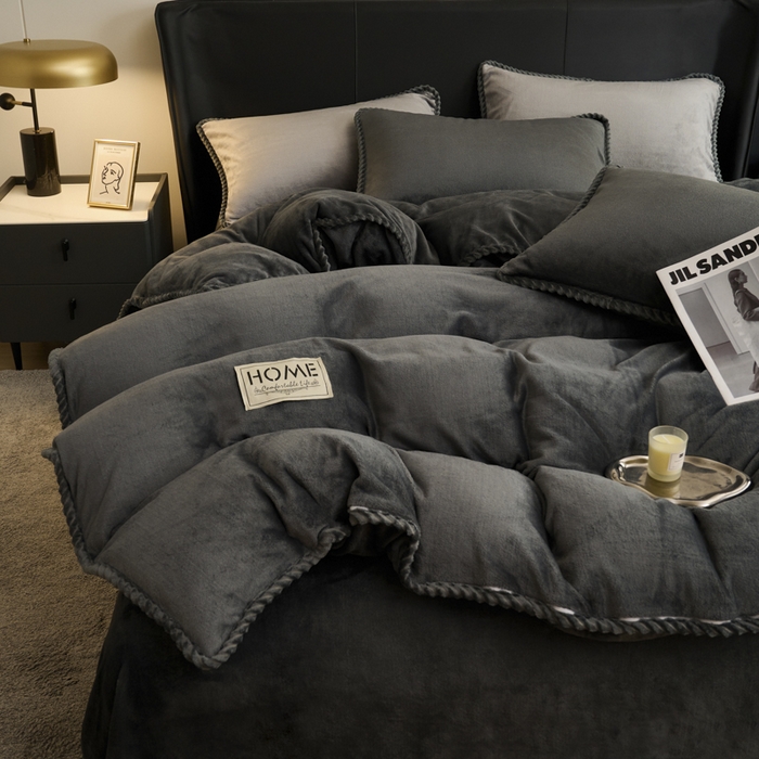 91家纺网 家纺一手货源 找家纺 （总）闲鱼家纺 2025新款牛奶绒拆卸被可拆卸四件套 