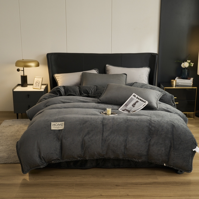 91家纺网 家纺一手货源 找家纺 （总）闲鱼家纺 2025新款牛奶绒拆卸被可拆卸四件套 