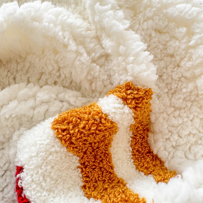 91家纺网 家纺一手货源 找家纺 懒猫家纺 2025新款羊羔绒刺绣四件套 奇妙兔