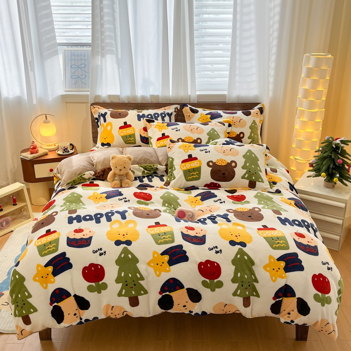 91家纺网 家纺一手货源 找家纺 （总）女子家纺 2025新款高克重加厚保暖牛奶绒印花四件套