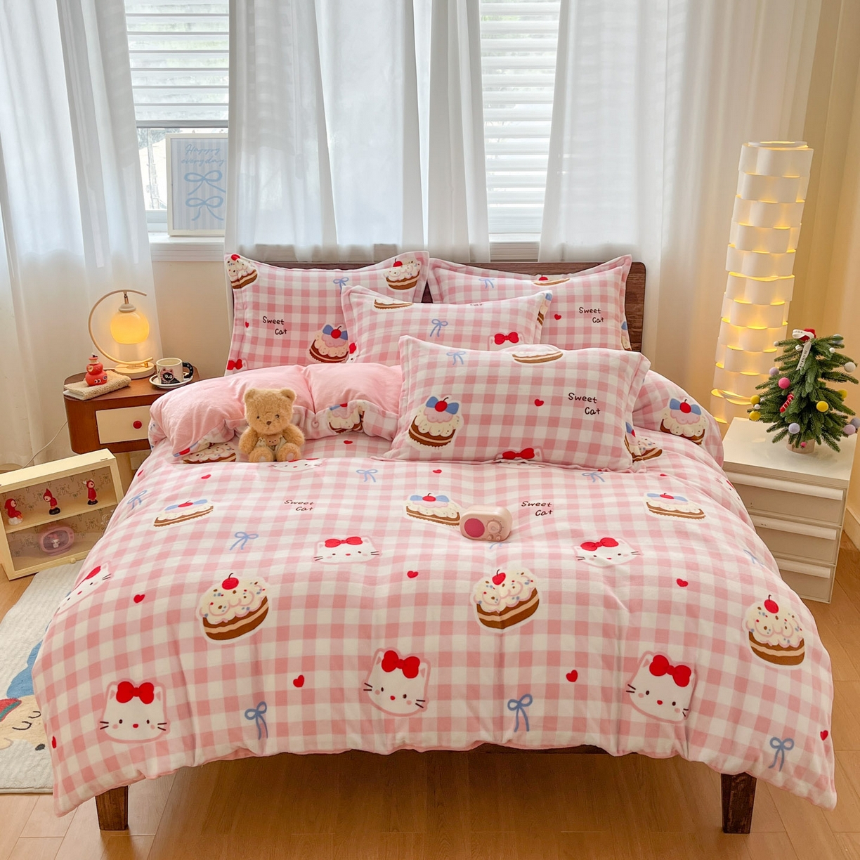 91家纺网 家纺一手货源 找家纺 （总）女子家纺 2025新款高克重加厚保暖牛奶绒印花四件套