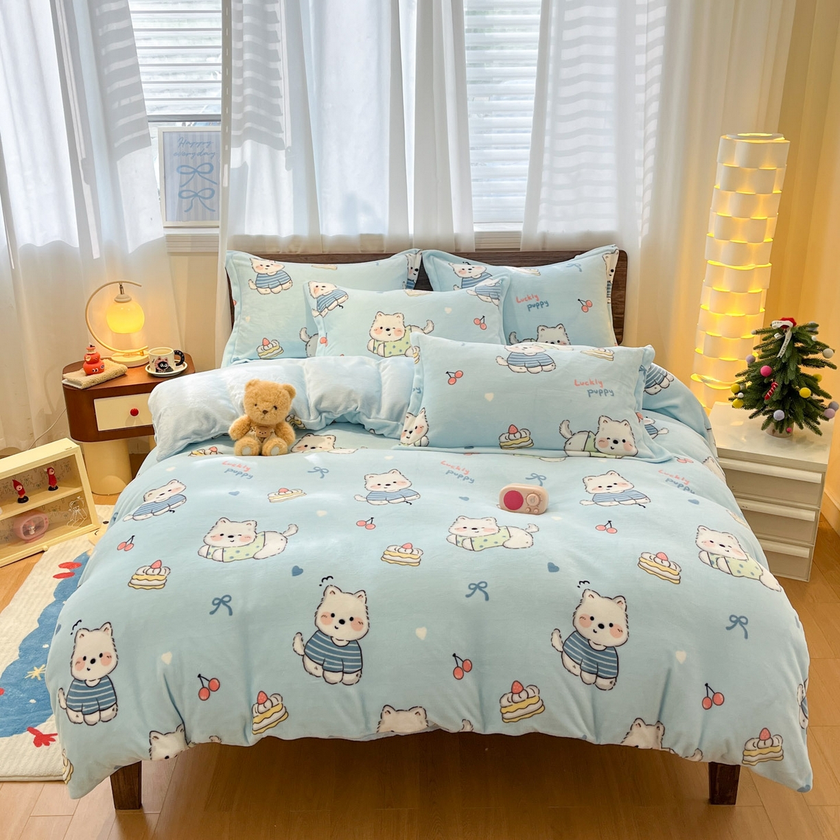 91家纺网 家纺一手货源 找家纺 （总）女子家纺 2025新款高克重加厚保暖牛奶绒印花四件套