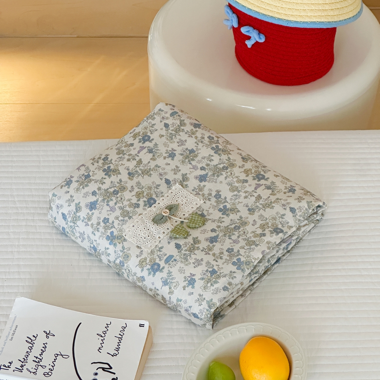 91家纺网 家纺一手货源 找家纺 （总）月夏 2025新款双层纱韩式小碎花被套